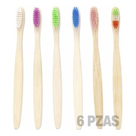Cepillos De Dientes Biodegradables De Bambú 001 Color 6 CEPILLOS COLORES SURTIDOS