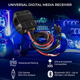 DS18 BTC-Five Universal Wireless Bluetooth 5.3 Audio Receiver, Long Range Up to 130 feet, Water Resistant, iOS and Android Compatible