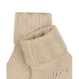 FALKE Unisex Baby Socken Flausch B SO Baumwolle einfarbig 1 Paar, Beige (Sand Melange 4650), 62-68