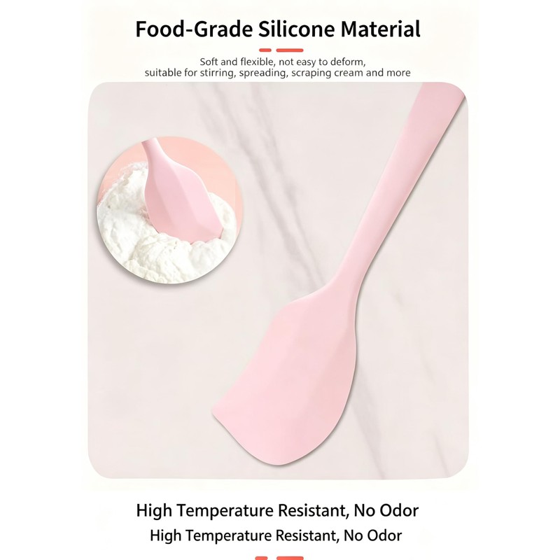 Mini Silicone Spatula Set, 4-Pack 8.3"×1.2"×0.4" Food-Grade Heat-Resistant Baking Scrapers