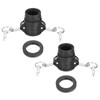 PATIKIL 2PCS 1" Aluminum Cam and Groove Fitting Part-D Dust