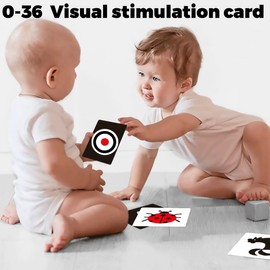 OPVYAEU Pack of 80 Toys 0 6 Months Contrast Cards Baby, Black White Contrast Book Baby, Flashcards Toddlers for Visual Stimulation and Brain Development