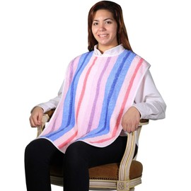3 Pack - Clothing Protector Terry Cloth Senior Adult Bibs Hook and Loop Closure. Meal Time Senior Bib.