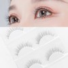 Musegetes False Eyelashes 4D Clear Band False Eyelashes Natural False