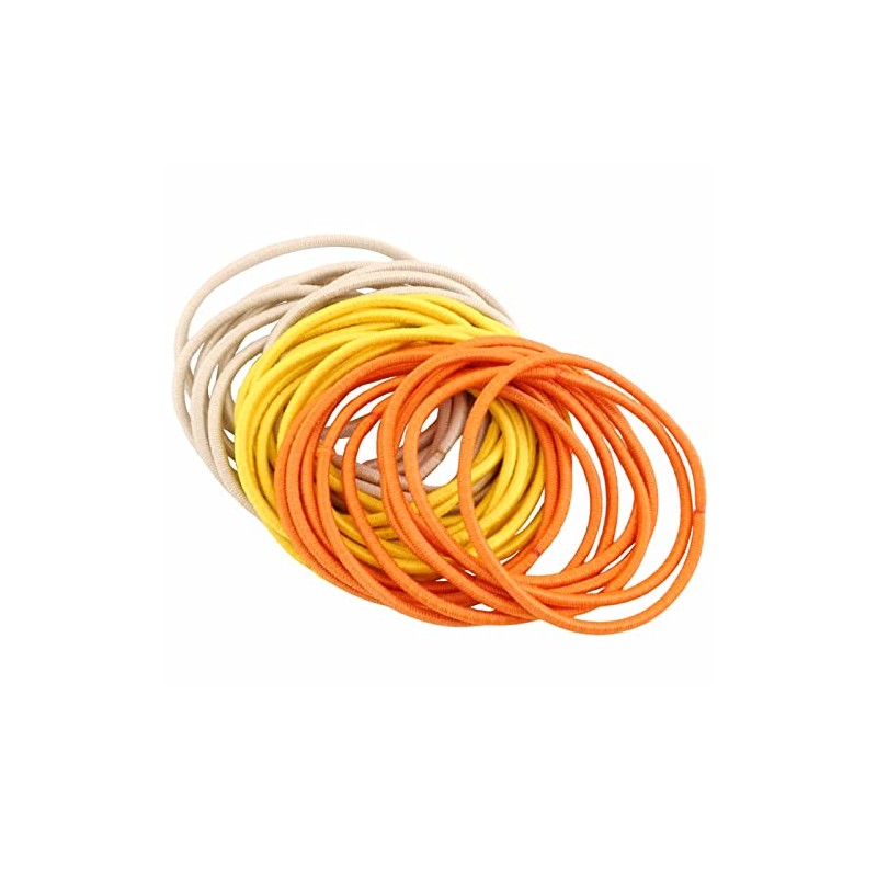 HAARallerliebst Hair Bobbles Extra Thin (Pack of 30, Beige, Yellow,