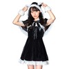 Clear Stone Miminoel Cosplay Cat Cape Santa Black Women's Black