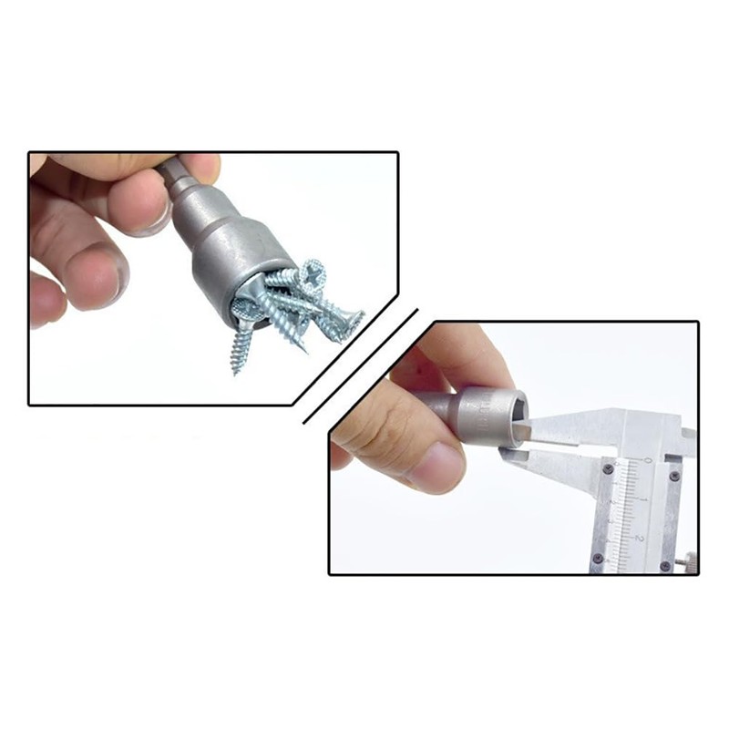 Aiweijia 10pcs Metric 6mm-19mm Magnetic Nut Driver Set Socket Adapter