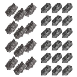 WINMAU Prism Zeta Colour Design Extra Thick Dart Flights - 10 sets per pack (30 dart flights in total) (Grey)