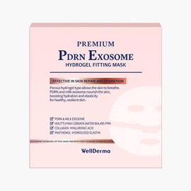 WELLDERMA PDRN Exosome Hydrogel Fitting Mask, 30g x 4ea – Firming & Hydrating Face Mask – Intensive Skin Revitalization with Salmon DNA & Milk Exosome