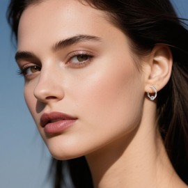 LES OSEWA Volleyball Earrings 925 Sterling Silver Volleyball Hoop Earring Sports Volleyball Jewelry Gift for Women