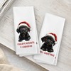 CUANFDDSF Christmas Black Labrador Retriever Kitchen Towels Set of 2,