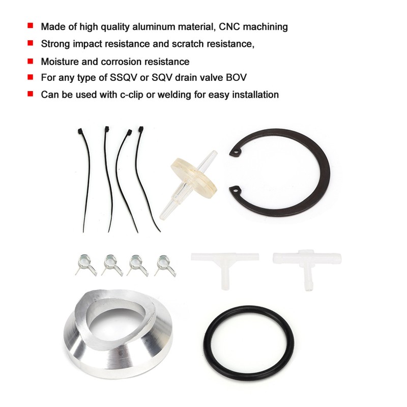 Adaptor Blow Off Valve BOV Flange Adapter Clamp Filter for