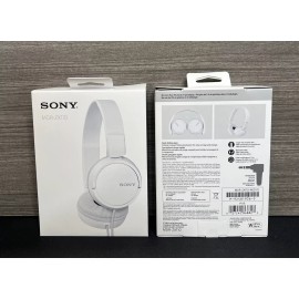 Sony [X2] Sony MDR-ZX110 ZX Series Headphones White MDRZX110 Wired Over Ear