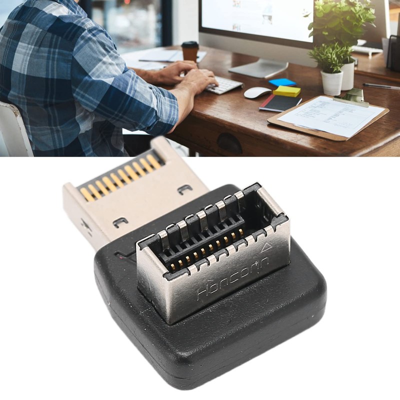 USB Type E Adapter, 90 Degree 10Gbps USB 3.1 Type