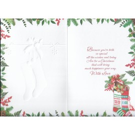 Christmas Card For Son and His Partner 23 x 15 Cm (9 x 6 inches) For You Son and Your Partner With Love at Christmas