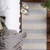 DII Woven Rugs Collection Recycled Yarn, Runner 2'3"x6', Stonewash Blue