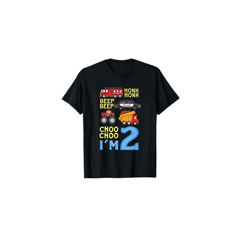 Honk Honk Beep Beep Coo Choo I'm 2 Birthday Kids