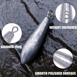 Drop Shot Fishing Weights Sinkers Teardrop Weights Bass Fishing Sinkers for Freshwater Saltwater Fishing Gear 1oz to 8oz
