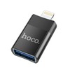 Hoco UA17 Lightning to USB-A OTG Adapter, Black