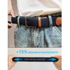 Bon4Extrao Men's Elastic Belt, Braided Belt, Without Holes, 35 mm