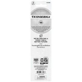 Ticonderoga My First Wood-Cased Pencils, 2 HB Soft, Pre-Sharpened, Yellow, 2 Count