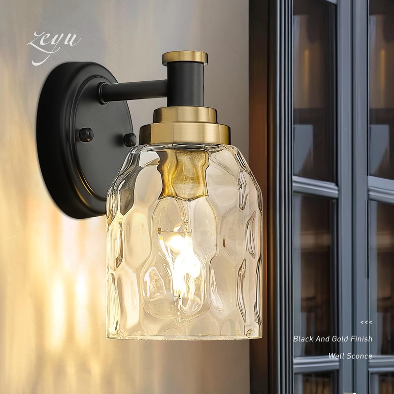 zeyu Modern Wall Sconces, 1-Light Sconces Wall Lighting, Industrial Bathroom