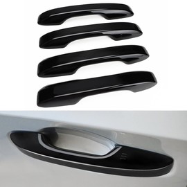 DLOVEG - Funda de manija de puerta mejorada compatible con accesorios Honda Civic 2022-2024 2025 para Honda CRV HRV 2023 2024 2025 para Honda CRV HRV negro para sensores de bloqueo automático