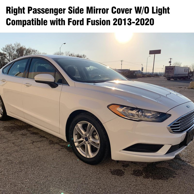 Adzfel Compatible with Ford Fusion Side Mirror Cover Cap 2013