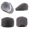 EQLEF Men Classic Retro Cotton Linen Beret Men Sunscreen Hat