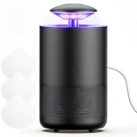 Fly Trap Indoor Mosquito Flying Insect Trap Automatic Electric Fly Catcher Fan Powered Gnat Catcher with 3 Sticky Boards, for Kitchen, Living Room, Dining Room, Yard, Swimming Pool, Picnic or Camping