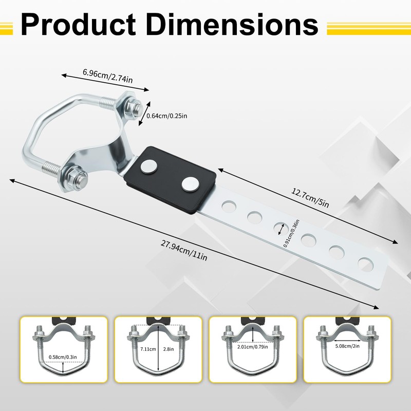 ZOSANY 4 Pack Heavy Duty Universal Exhaust Hangers - Flexible