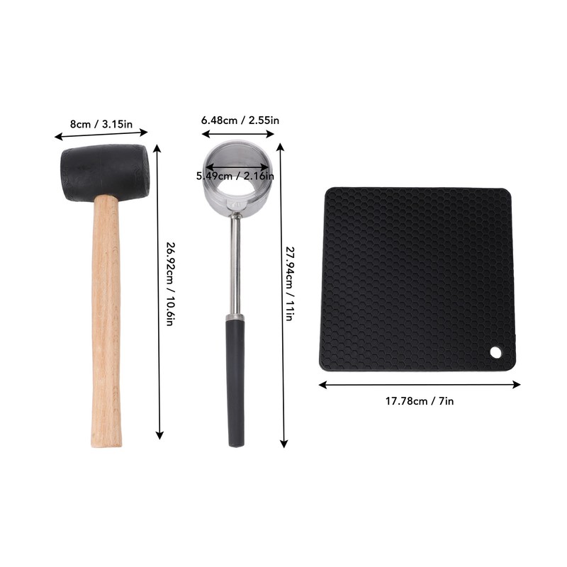 Coconut Opener Tool Set Stainless Steel Coconut Shell Puncher Cutter
