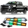 XRIDONSEN 34 inch Amber Green White Emergency Visor Strobe Lights