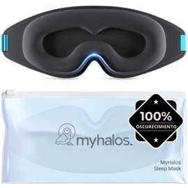 myhalos MyHalos Sleep Mask - Eye Masks for Sleep - 100% Blackout Sleeping Mask for Women, Men & Side Sleepers - 3D Sleeping Eye Mask for Zero Eye Pressure - Award Winning Design, Eyelash Friendly & Breathable
