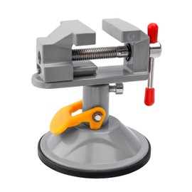 Bestgle Mini Bench Vise Universal 360 Degree Rotation Drill Press Vise Suction Cup Vise Small Table Clamp Workbench Vice with Adjustable Clamping Force for Jewelry Carving Making DIY Wood Craft