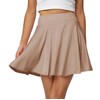 Afibi Women's Casual Basic Versatile Flared Pleated Mini Skater Skirt