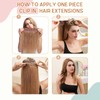 Elailite Real Hair Clip-In Extensions 1 Weft #4P27 Medium Brown