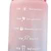 2L 67oz Water Bottle with Motivational Time Marker with Straw