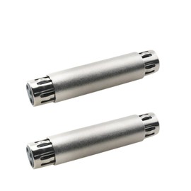 DGZZI 2PCS Female to Female 3 Core Extension Adapter Silver Metal and Plastic Used for Securely Clamping All Cables Microphones Mixers
