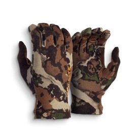 First Lite Aerowool Touch Liner Merino Wool Glove - Lightweight, Touchscreen Compatible Camo Hunting Gloves - First Lite Fusion - Medium