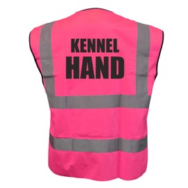 Kennel Hand, Dog Walker Pink Hi Viz Vis Vest Reflective Waistcoat Jacket Road Safety High Visibility, Medium