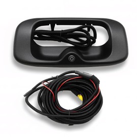 Aspaton GM1916102 Tailgate Handle Backup Camera Compatible with 1999-2007 Silverado/Sierra 1500 2500 3500HD Pickups Reversing Rear View Park Assist Camera W/12V Power Cable 15046512 15228539