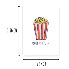 NTVShop You're The Best Card - Popcorn Card - Father's Day Cards - Funny Fathers Day Cards For Husband - Funny Birthday Card