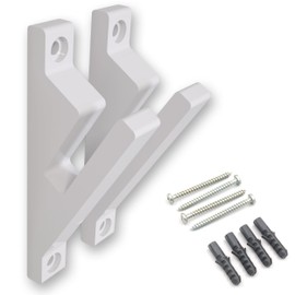 Wall Mount for Skateboard, Longboard - Sturdy Design Including Mounting Material - White, Set of 2 Including Mounting Material