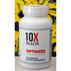 10X Health Optimize Methylated Multivitamin 90 Capsules, 07/26 Exp