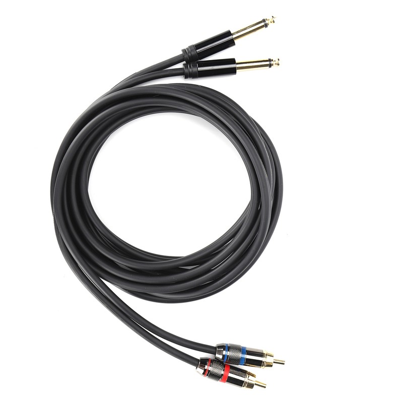 JORINDO Dual 6.35mm Male to Double RCA Male Cable Audio