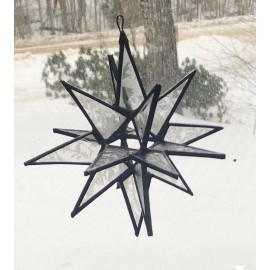 Crystal Clear Images LLC 18 Point-Stained Glass Glue Chip 3D Star Ornament 5"x5"