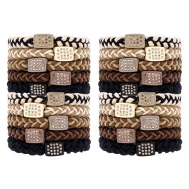 AMCAMI 20 PCS Boho hair ties for women hair ties for thick hair Ponytail Holders Elastic Hair Ties Wrist Hair Bands for Thick Hair Stylish Hair Elastics Cute Hair Ties