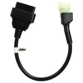 vhbw OBD2 Adapter 4 Pin to OBD2 16 Pin Compatible with Honda PCX 125/150 (2012-2016), SH 125i / 150i (2005-2016) Motorcycle - 28 cm