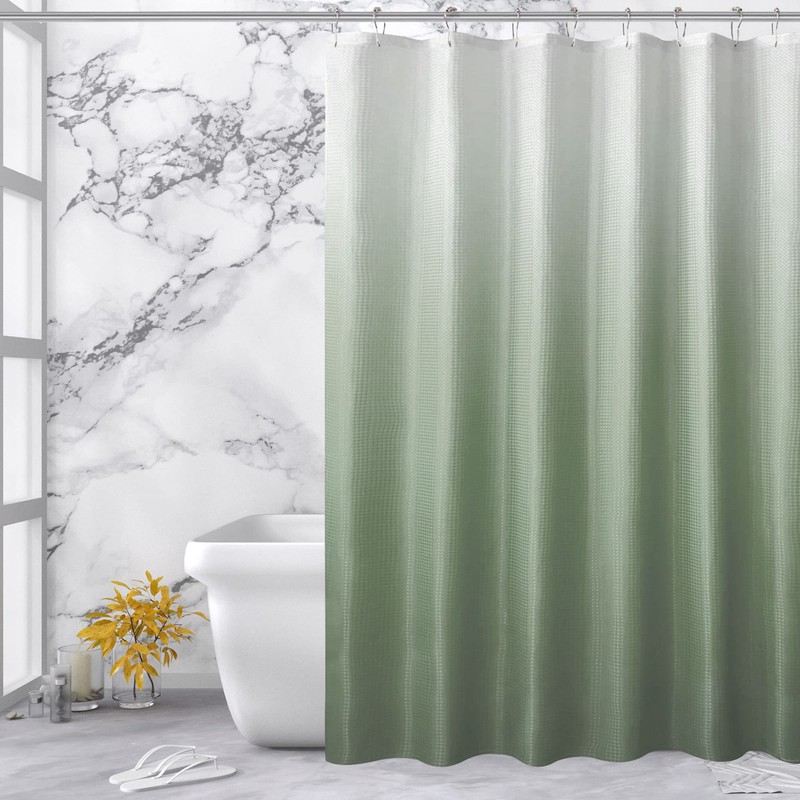 BBiggood Sage Green Shower Curtain, Extra Long Shower Curtain 72